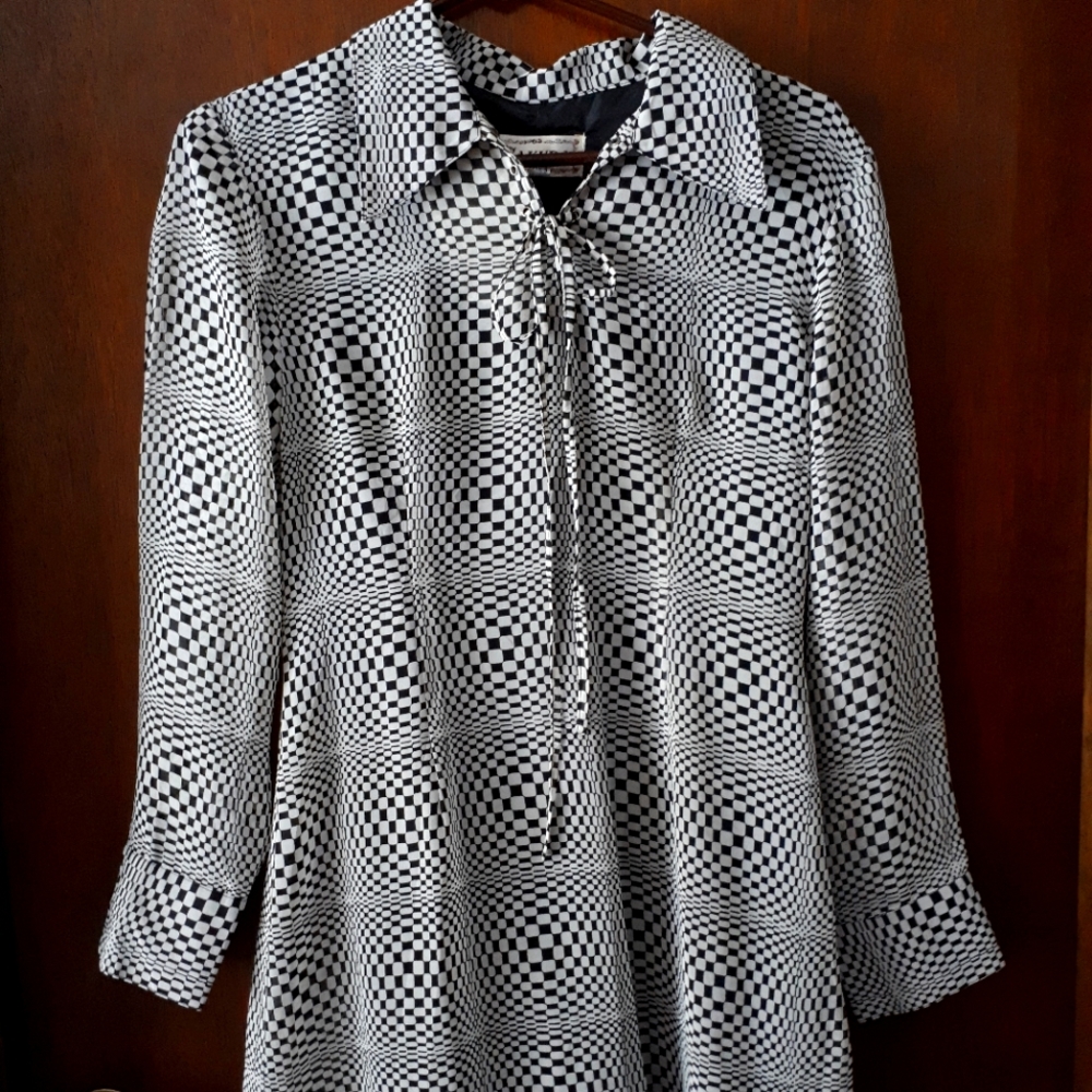 Dress with belt gray and Black